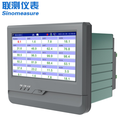 联测仪表SIN-R8000A触摸屏7英寸无纸记录仪0.5S高速采集1-24路可选